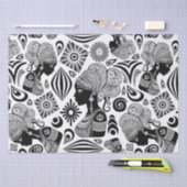 アフリカンガールポートレートトライバルタトゥー 薄葉紙 (クラフト)