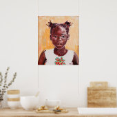 アフリカンガール ポスター (キッチン)