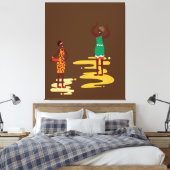 アフリカンキャンバス印刷 キャンバスプリント (インサイチュ (寝室))