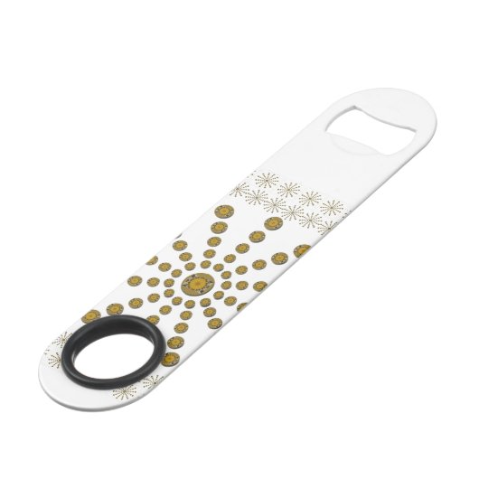 アフリカンクールズフラワー水玉模様アートプリントデザイン スピード栓抜き (裏面アングル)