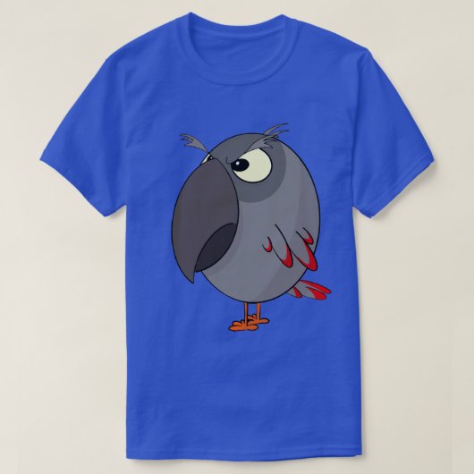 アフリカングレイのオウム Tシャツ (デザイン正面)