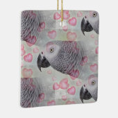 アフリカングレーパフィーハート セラミックオーナメント (右)