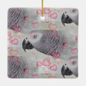 アフリカングレーパフィーハート セラミックオーナメント (裏面)
