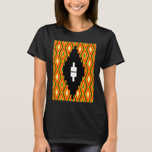 アフリカンケンテプリントクロス米国旗スペシャルギ Tシャツ