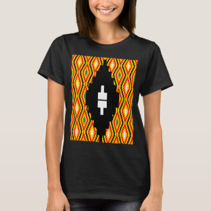 アフリカンケンテプリントクロス米国旗スペシャルギ Tシャツ