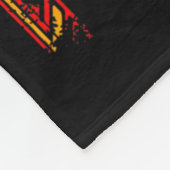 アフリカンケンテ布アメリカ国旗アフリカンブラックハイ フリースブランケット (角)