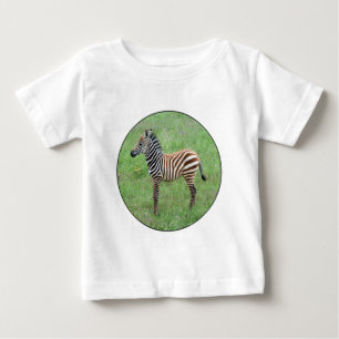 アフリカンゴロンゴロベビーゼブラ ベビーTシャツ