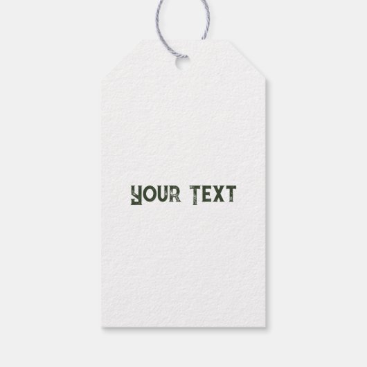 アフリカンサバンナで象のベビーが幸せにジャンプ ギフトタグ (裏面)