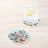 アフリカンサバンナで象のベビーが幸せにジャンプ コースター (側面)