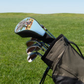 アフリカンサバンナで象のベビーが幸せにジャンプ ゴルフヘッドカバー (インサイチュ)