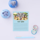 アフリカンサバンナで象のベビーが幸せにジャンプ チラシ (シングル)