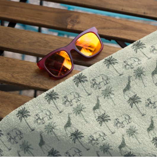 アフリカンサバンナパタカスタムン ビーチタオル