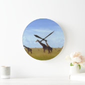 アフリカンサファリのキリンたち ラージ壁時計 (ホーム)