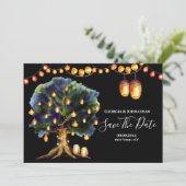 アフリカンサファリのストリングライトが飾られた農村 セーブザデート (スタンド正面)