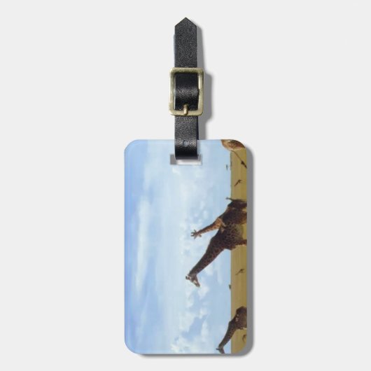 アフリカンサファリギラフェス ラゲッジタグ (正面縦)