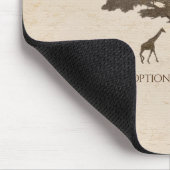 アフリカンサファリギラフェ&ツリーヴィンテージコンピュータ マウスパッド (コーナー)