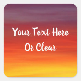 アフリカンサファリサンセットデザイン スクエアシール