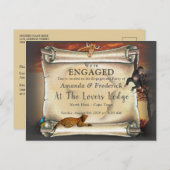 アフリカンサファリサンセット婚約 インビテーションポストカード (正面/裏面)