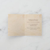 アフリカンサファリツーギラフェ&ツリーヴィンテージウェディング 招待状 (内部)