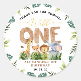 アフリカンサファリフォレストワイルドワンありがとう ラウンドシール