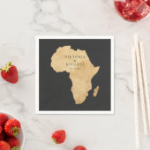 アフリカンサファリボホフローラモノグラム スタンダードカクテルナプキン (インサイチュ)