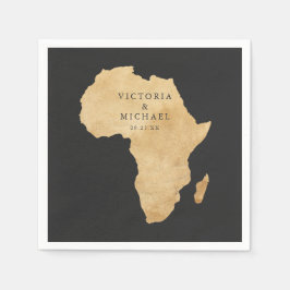 アフリカンサファリボホフローラモノグラム スタンダードカクテルナプキン