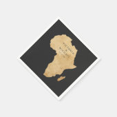 アフリカンサファリボホフローラモノグラム スタンダードカクテルナプキン (角)