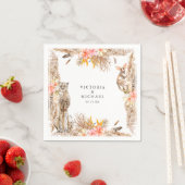 アフリカンサファリボホフローラモノグラム スタンダードカクテルナプキン (インサイチュ)