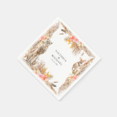 アフリカンサファリボホフローラモノグラム スタンダードカクテルナプキン (角)