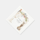 アフリカンサファリボホフローラモノグラム スタンダードカクテルナプキン (角)