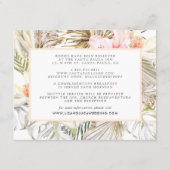 アフリカンサファリ結婚のゲスト詳細エンクロージャ エンクロージャーカード (裏面)