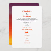 アフリカンサファリ結婚ーの目的地招待状 招待状 (正面/裏面)