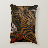 アフリカンサファリ：ゼブラヴィンテージデザイン アクセントクッション (裏面(縦))