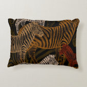 アフリカンサファリ：ゼブラヴィンテージデザイン アクセントクッション (裏面)