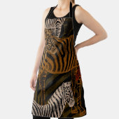 アフリカンサファリ:ゼブラヴィンテージデザイン エプロン (インサイチュ)