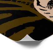 アフリカンサファリ:ゼブラヴィンテージデザイン ポスター (角)