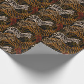 アフリカンサファリ：ゼブラヴィンテージデザイン ラッピングペーパー (角)