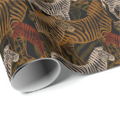 アフリカンサファリ：ゼブラヴィンテージデザイン ラッピングペーパー (ロールコーナー)