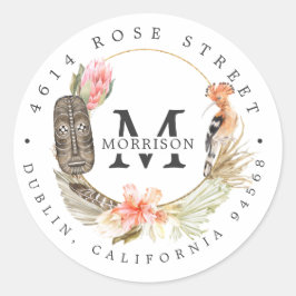 アフリカンサファリ |ボホボタニカル差出人住所 ラウンドシール