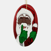 アフリカンサンタオーナメントカスタムクリスマスデコレーション セラミックオーナメント (右)