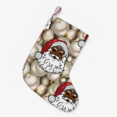 アフリカンサンタクロースのクリスマスストッキング スモールクリスマスストッキング (正面 (吊り時))