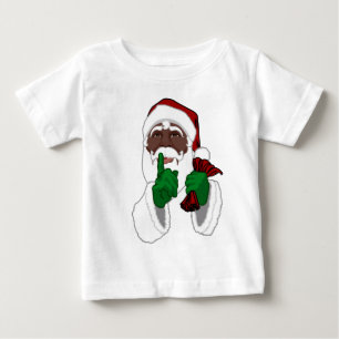 アフリカンサンタシャツベビーブラックサンタシャツ ベビーTシャツ