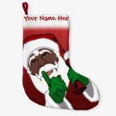 アフリカンサンタストッキングカスタムストッキング スモールクリスマスストッキング (正面)