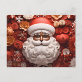 アフリカンサンタブラッククロースメラニンクリスマスクリスマス 案内ポストカード (正面)