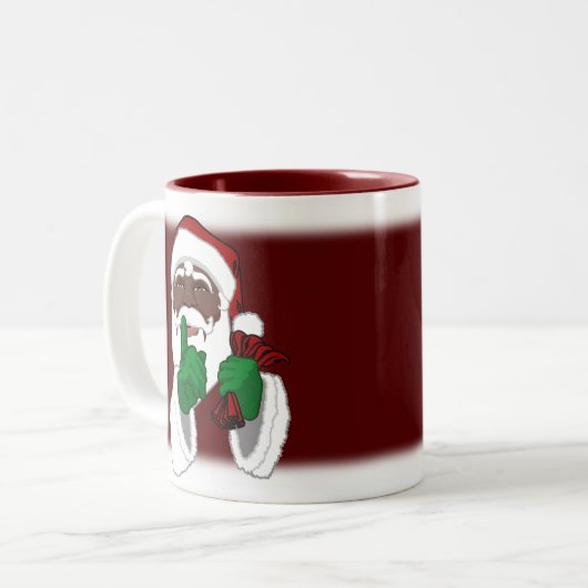 アフリカンサンタマグカスタムスブラックサンタカップ ツートーンマグカップ (正面左)