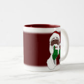 アフリカンサンタマグカスタムスブラックサンタカップ ツートーンマグカップ (正面右)