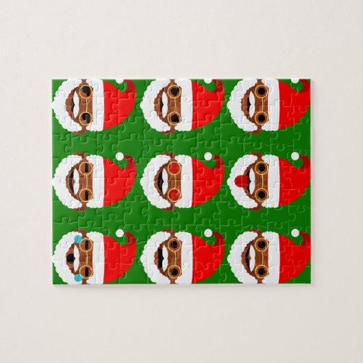 アフリカンサンタ絵文字 ジグソーパズル (横)