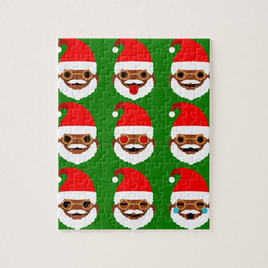 アフリカンサンタ絵文字 ジグソーパズル (縦)