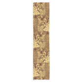 アフリカンジャングルモチーフプリント ショートテーブルランナー (正面)