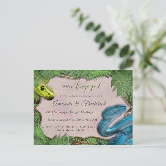 アフリカンジャングル招待状はがき インビテーションポストカード (スタンド正面)